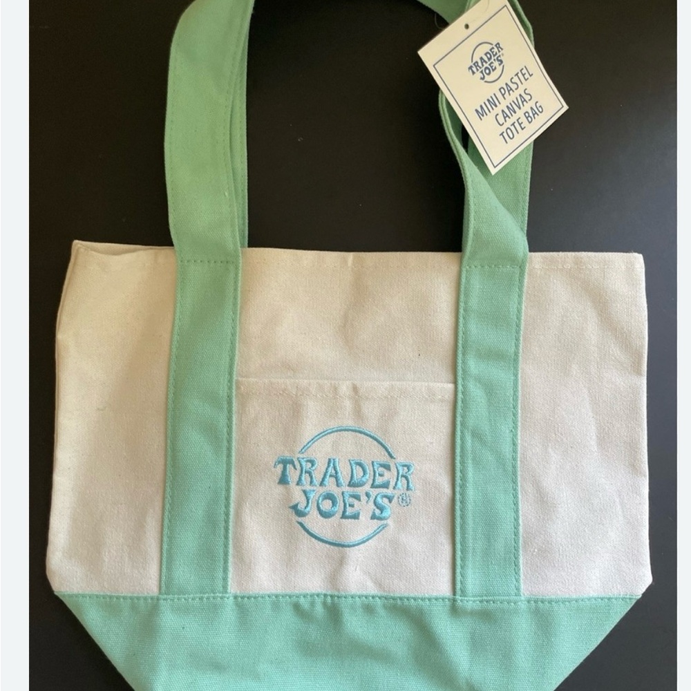 Trader Joe’s Mini Canvas Tote Bag New With Tag Limited Edition NWT
